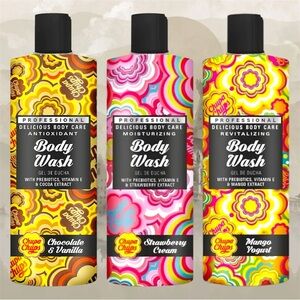 Chupa Chups Body Wash: Mango Yogurt, Chocolate Vanilla, Strawberry Cream 13.5oz